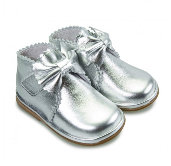 Borboleta Silver Leather Sharon Boots