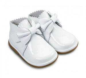 AW24 Borboleta White Patent Leather Sharon Boots
