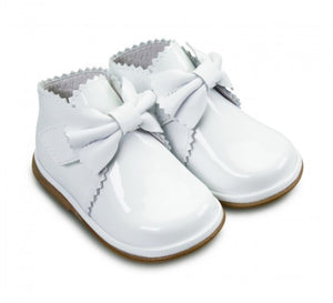 Borboleta White Patent Leather Sharon Boots