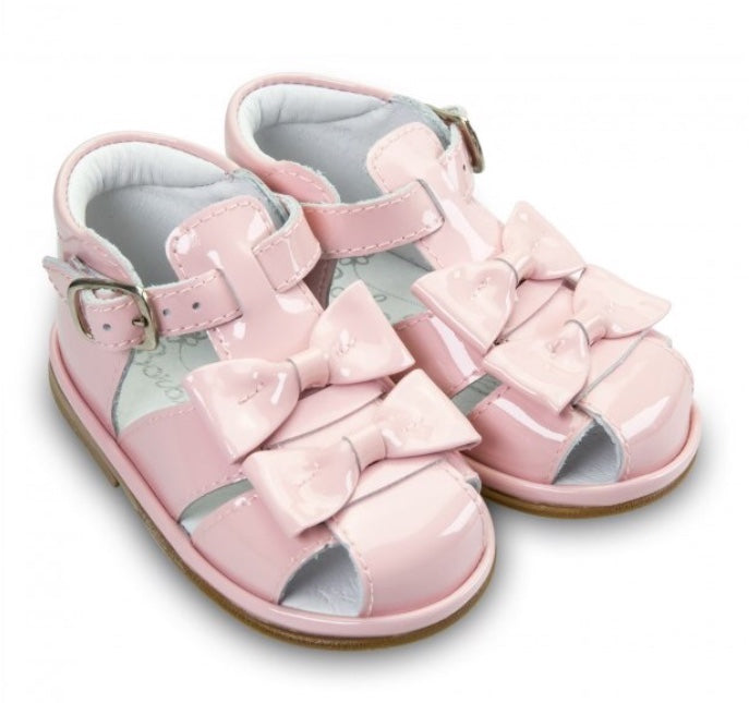 Borboleta Pink Patent Leather Dina Sandals