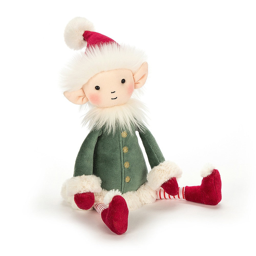 Jellycat Christmas Leffy Elf Medium Soft Toy