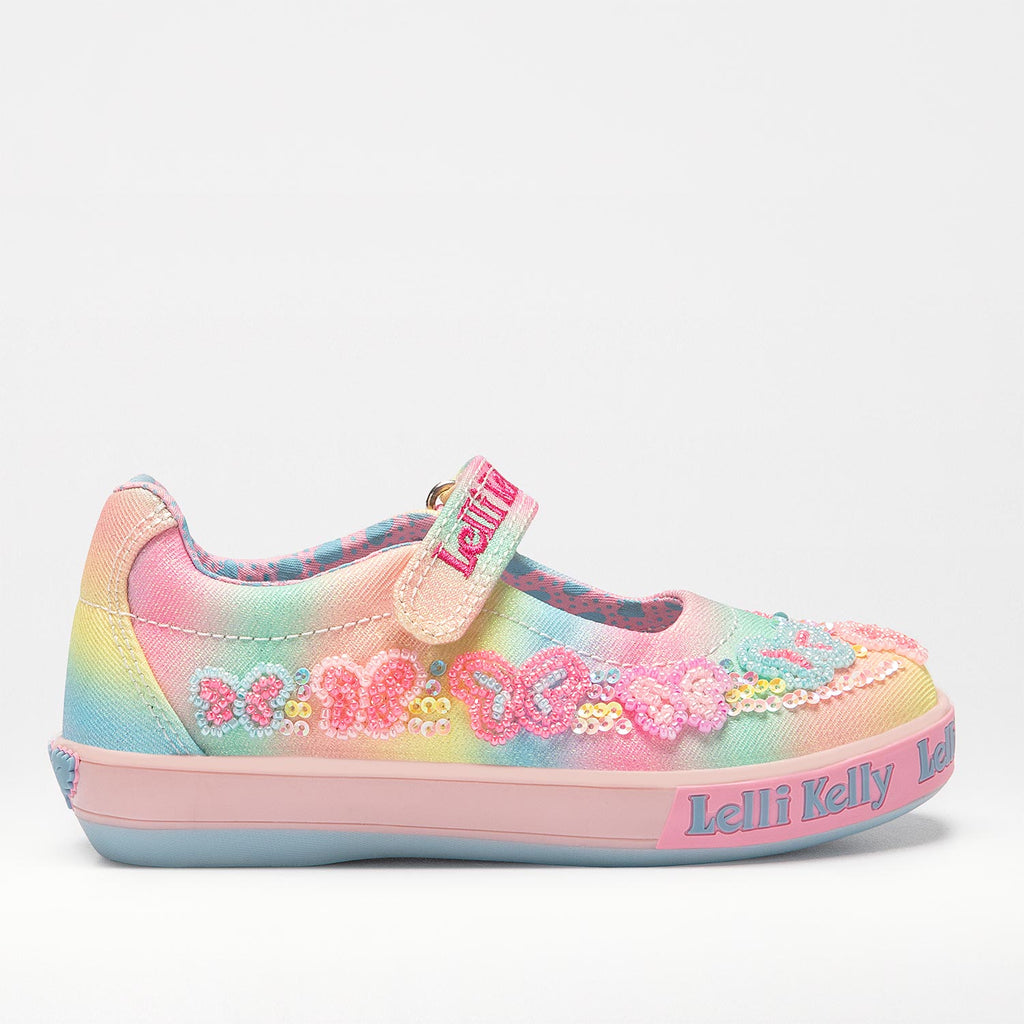 SS23 Lelli Kelly MYLA Multicoloured Butterfly Strap Girls Shoes