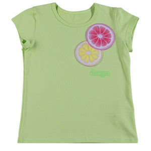 SS23 Daga Green Pink & Yellow Lemons Fruit Tulle Skort Set