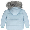 AW22 Mitch & Son EDDIE Pale Blue Faux Fur Hooded Puffer Jacket / Coat