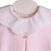 Baby Gi Pale Pink Velour Scallop Babygrow