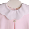 SS24 Baby Gi Pale Pink Velour Scallop Babygrow