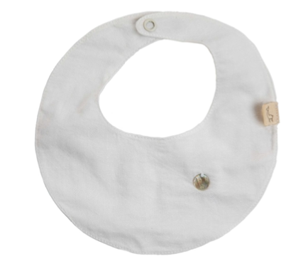 SS24 Baby Gi Plain White Bib