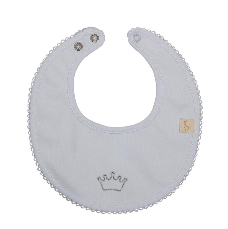 SS24 Baby Gi Pale Blue Cotton Crown Bib