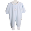 SS24 Baby Gi Pale Blue Cotton Crown Babygrow