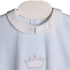 Baby Gi Pale Blue Cotton Crown Babygrow