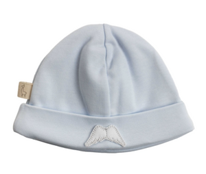 Baby Gi Pale Blue Cotton Angel Wings Hat