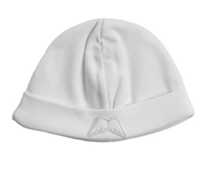 Baby Gi White Cotton Angel Wings Hat