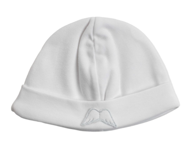 Baby Gi White Cotton Angel Wings Hat