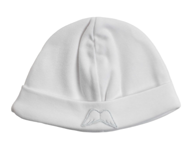 Baby Gi Angel Wings White Cotton Pull On Hat