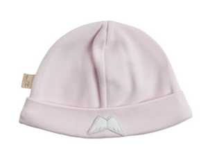 Baby Gi Pale Pink Cotton Angel Wings Hat