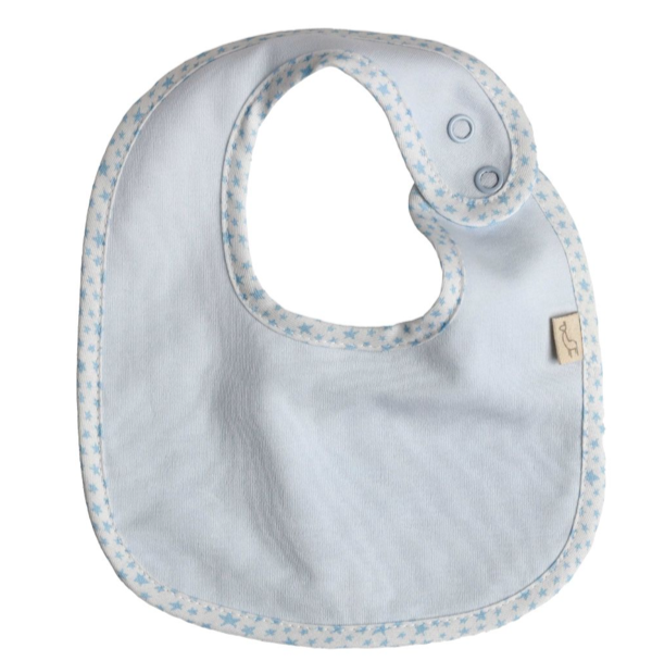 Baby Gi Pale Blue Cotton Star Bib