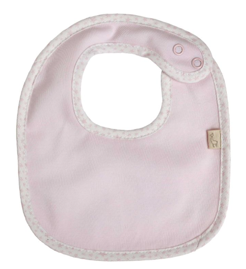 Baby Gi Pale Pink Cotton Star Bib