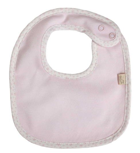 SS24 Baby Gi Pale Pink Cotton Star Bib