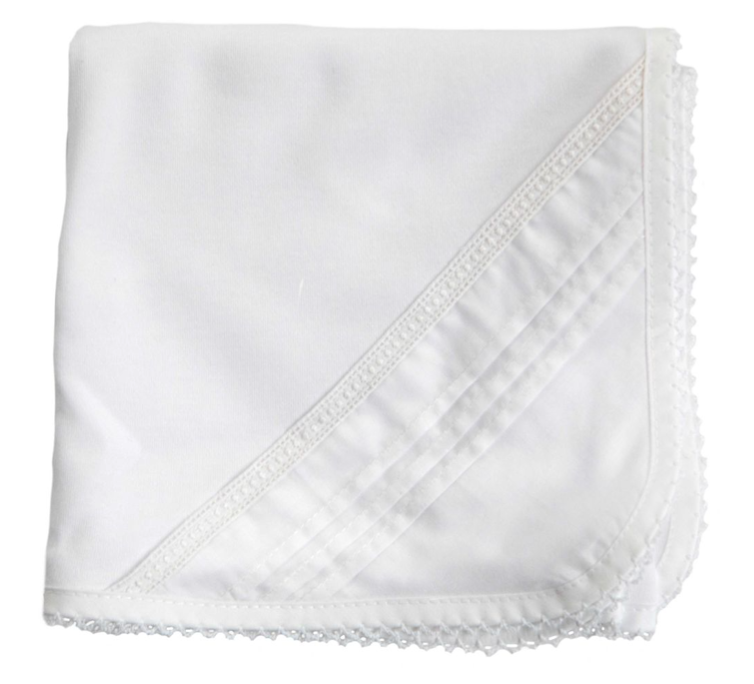 SS24 Baby Gi White Cotton Broderie Anglaise Blanket