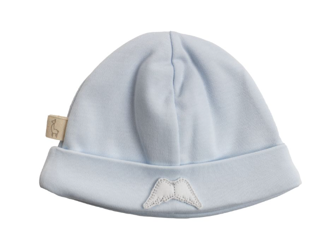 SS24 Baby Gi Pale Blue Velour Angel Wings Hat