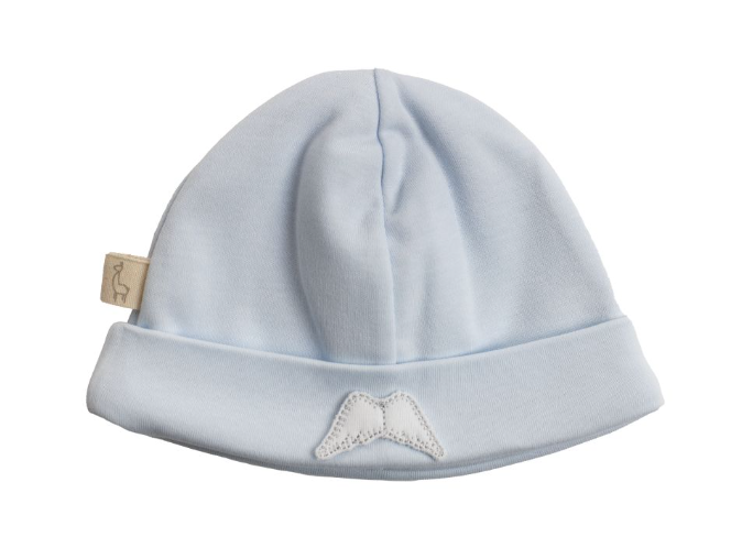 Baby Gi Pale Blue Velour Angel Wings Hat