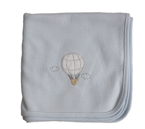 Baby Gi Pale Blue Cotton Hot Air Balloon Blanket