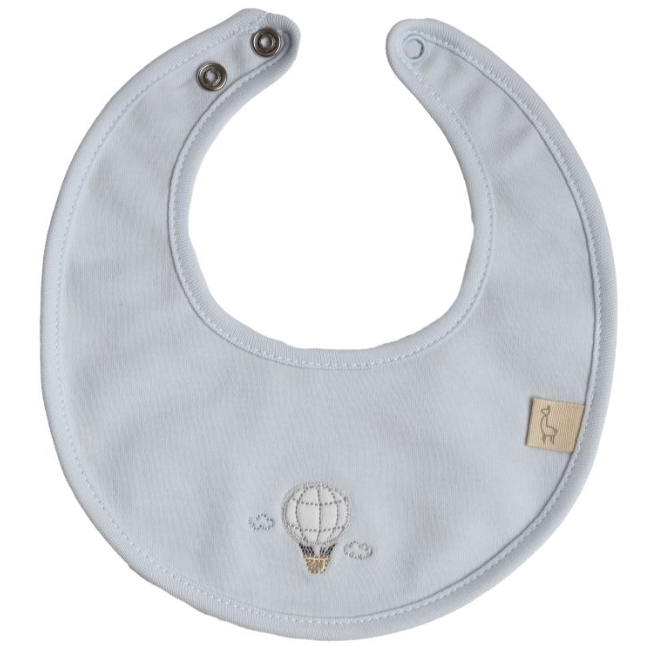 Baby Gi Hot Air Balloon Pale Blue Bib