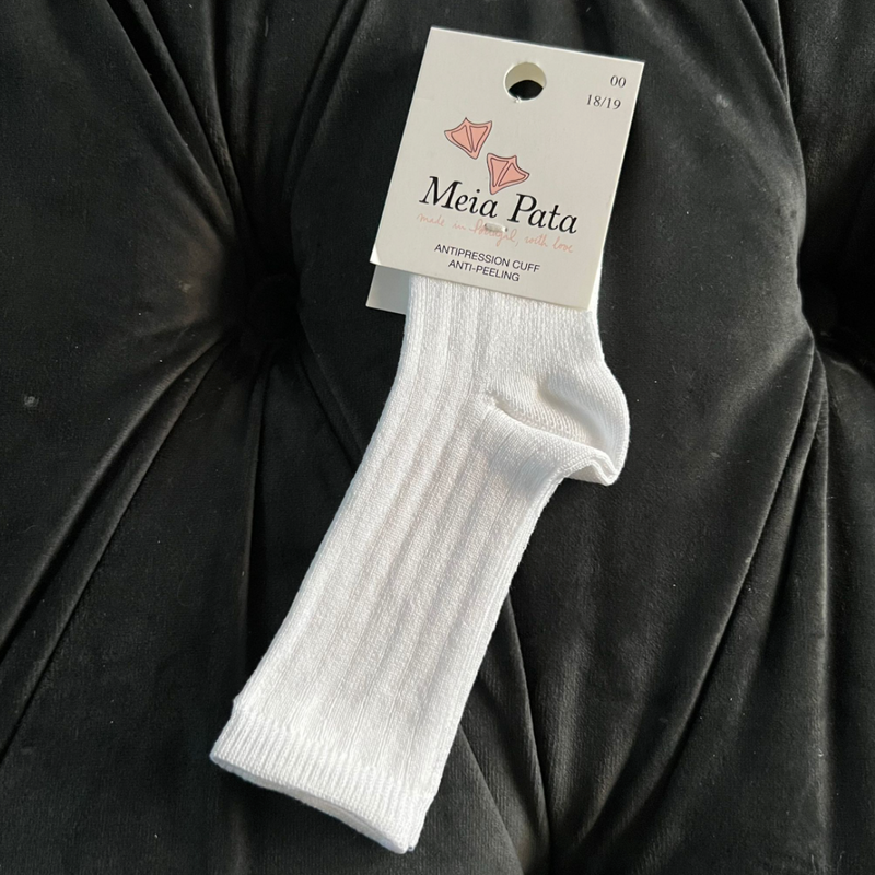 Meia Pata WHITE Ribbed Long / Knee Socks