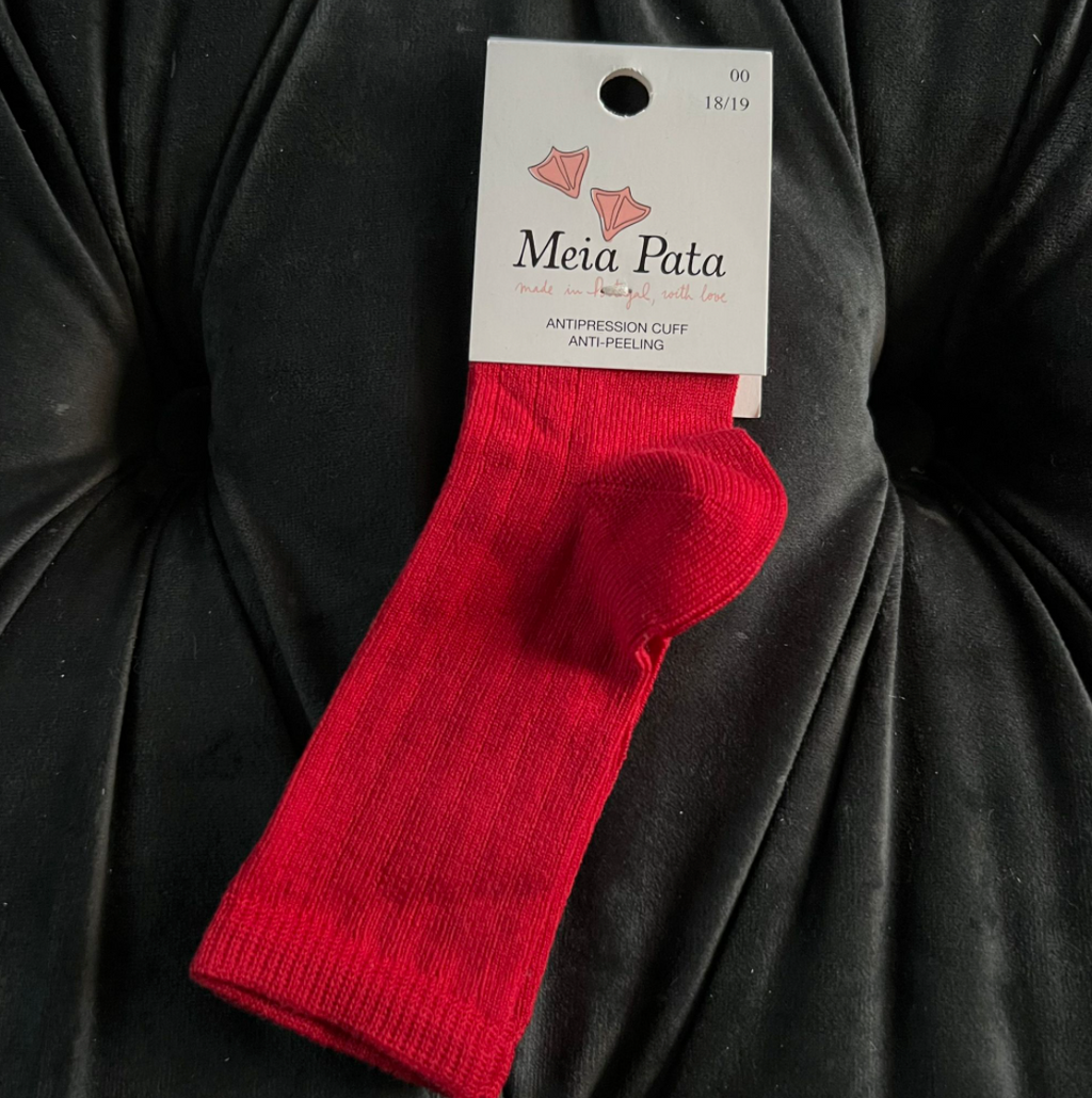 Meia Pata RED Ribbed Long / Knee Socks