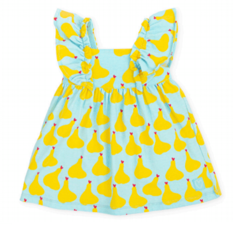 SS23 Agatha Ruiz De La Prada Baby Multicoloured Pear Heart Patterned Frill Dress