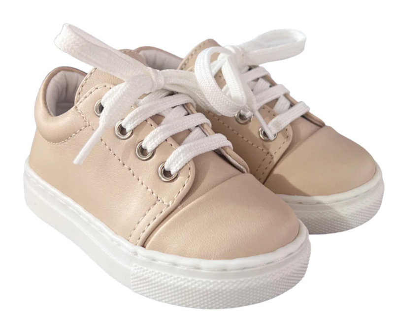 Borboleta Santiago Nude Leather Trainers