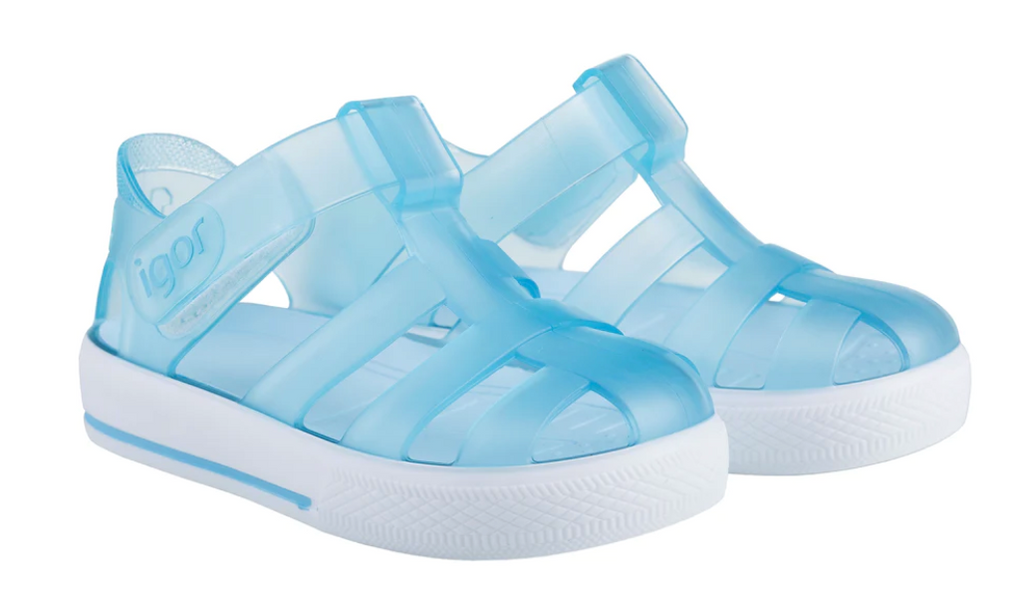 SS24 Igor STAR Pale Blue Jelly Sandals