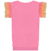 SS23 Billieblush Pink Multicoloured Wave Sequin Short Sleeved Dress
