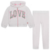 SS23 Billieblush Pale Pink & Green 'Love' Hooded Tracksuit
