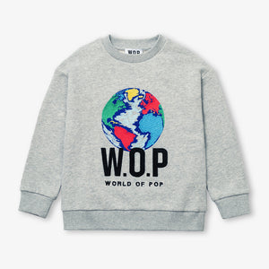 SS23 World Of Pop Grey Multicoloured Globe Logo Sweatshirt & Shorts Set