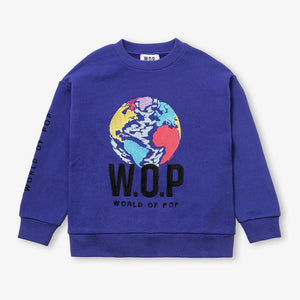 SS23 World Of Pop Royal Blue Multicoloured Globe Logo Sweatshirt & Shorts Set