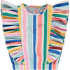 SS23 ADee ULLA Bright White Multicoloured Stripe Frill Shorts Set