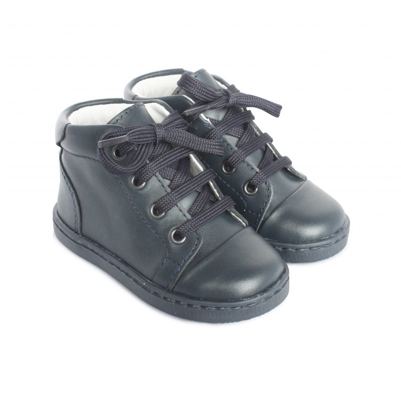Borboleta Navy Blue Leather Danilo Hi-tops Boots