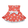 SS23 Little A HEALY Bright Coral & White Polka Dot Bow Frill Dress & Knickers Set