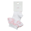 SS23 Little A GEORGIE Bright White & Pink Frill Knee High Socks