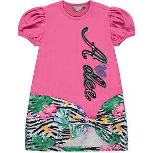 SS23 ADee WYNTER Pink Candy Multicoloured Zebra Print Dress