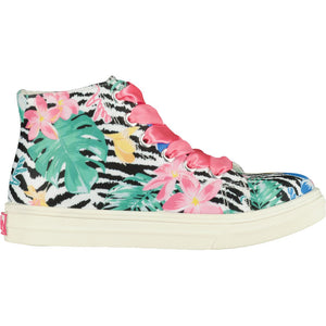 SS23 ADee JAZZY Pink Candy Multicoloured Floral Zebra Print High Tops