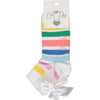 SS23 ADee UBAH Bright White Multicoloured Stripe Bow Ankle Socks