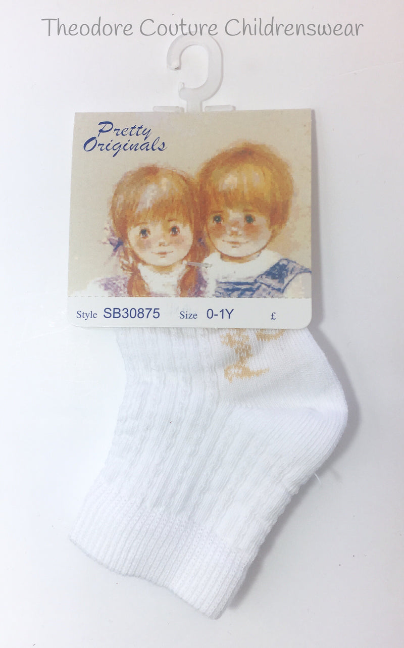 Pretty Originals White Ankle Socks