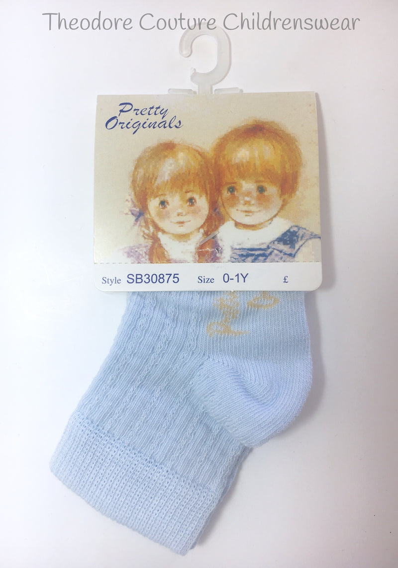 Pretty Originals Pale Blue Ankle Socks