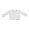 SS23 Little A GINA Bright White Frill Bow Cardigan / Jacket