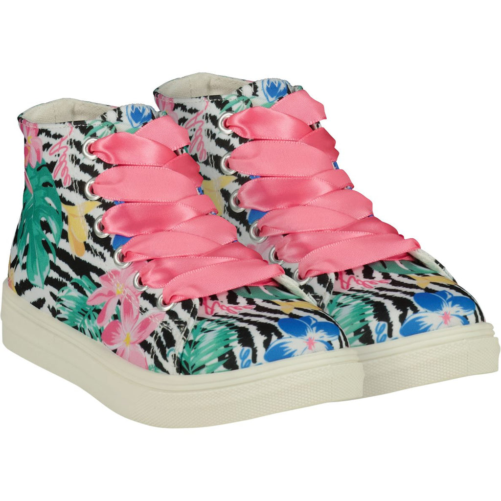 SS23 ADee JAZZY Pink Candy Multicoloured Floral Zebra Print High Tops